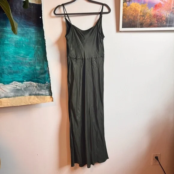NWOT Anthropologie Elyse Cowl Neck Slip Dress in Moss Green Size XS - Picture 6 of 6